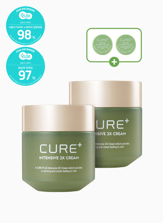 김정문알로에 큐어 인텐시브 2X 크림 2개 + 무료미니샘플2개 - Cure Intensive 2X Cream 2ea + 2 Free mini samples