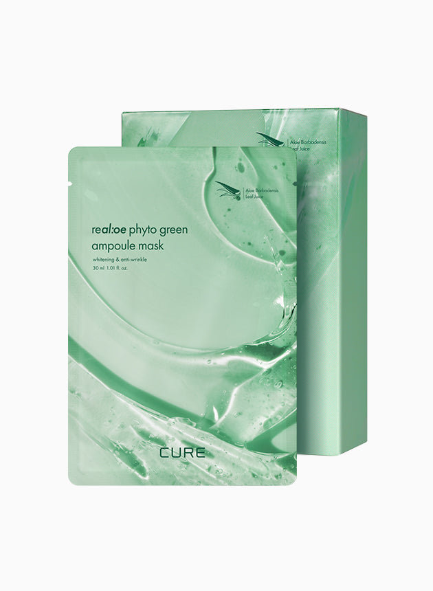 김정문알로에 리알로에 피토 그린 앰플 마스크 10매 - Realoe Phyto Green Ampoule Mask 10ea