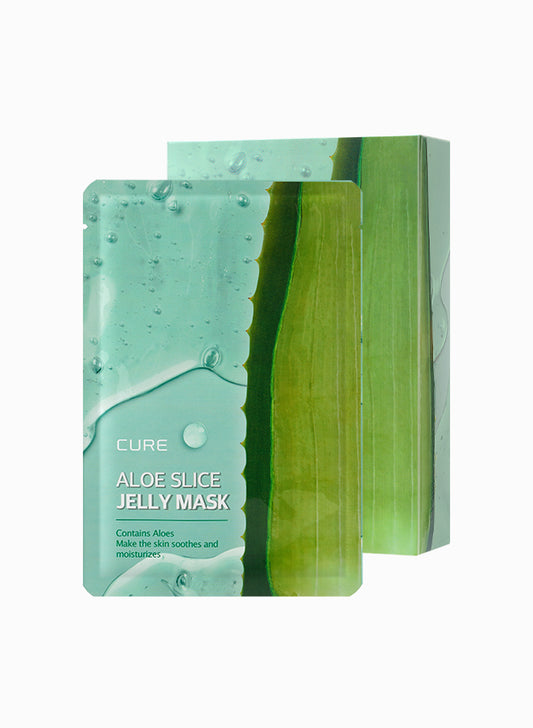 큐어 알로에 젤리 마스크 20매(10매x2박스) - Cure Aloe Slice Jelly Mask 20ea(10eax2)