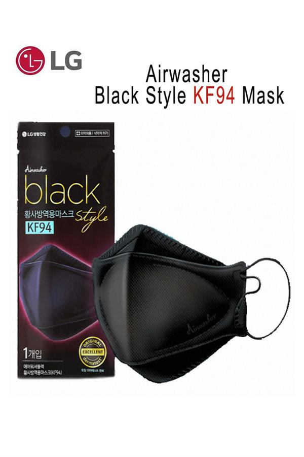 LG 생활건강 황사/방역 블랙 KF94 마스크 40장- LG Airwasher Black Style KF94 Mask 40ea