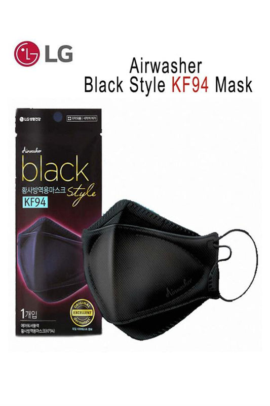 LG 생활건강 황사/방역 블랙 KF94 마스크 80장- LG Airwasher Black Style KF94 Mask 80ea